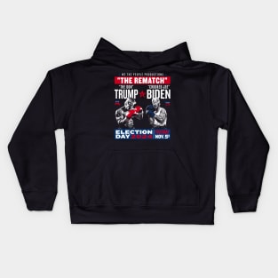 The Rematch The Don And Crooked Joe Pro Trump 2024 Election Kids Hoodie